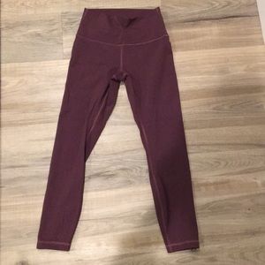 Lululemon wunder under crop high rise leggings